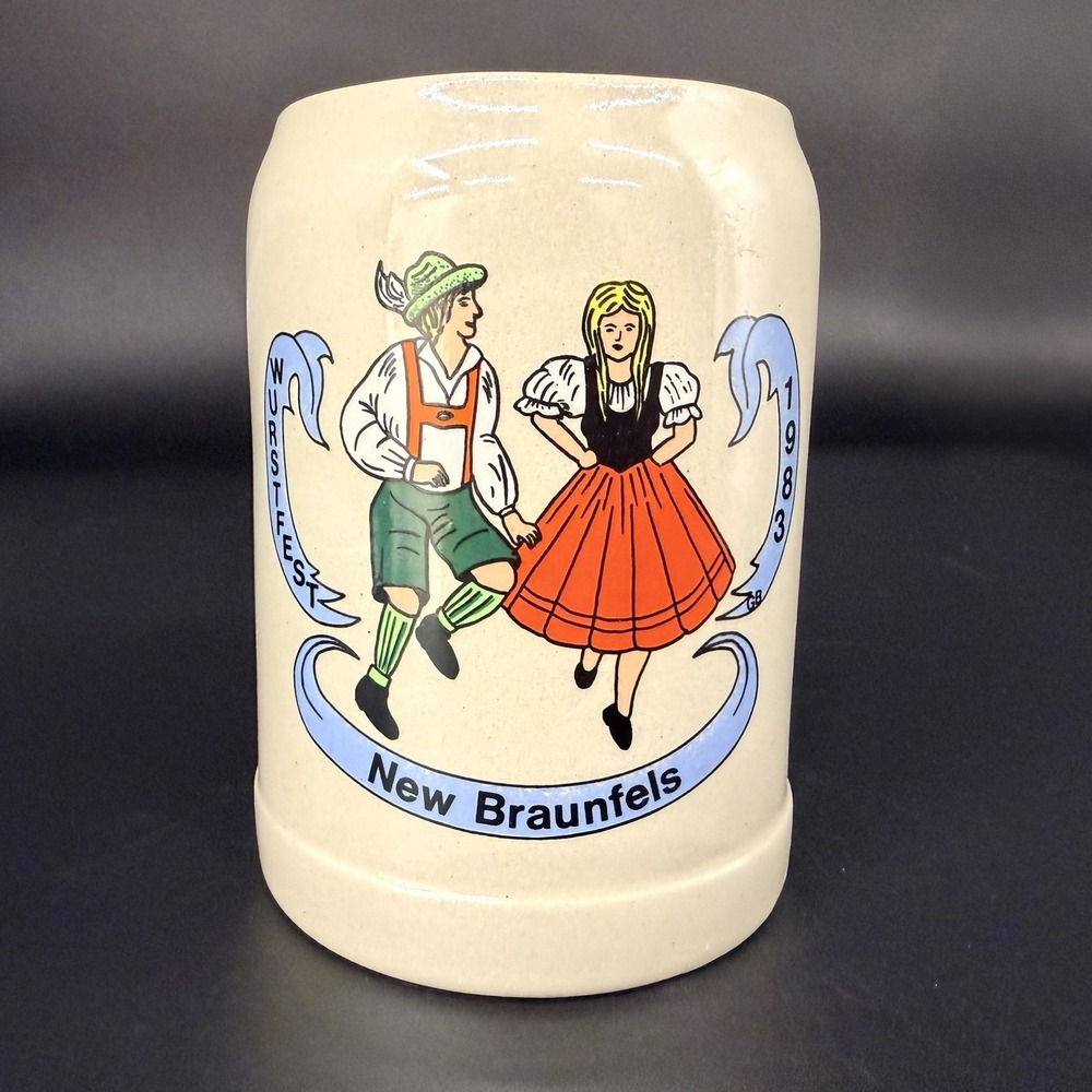 1983 Wurstfest Beer Stein Gerz W. Germany New Braunfels Texas 0.5L German Mug